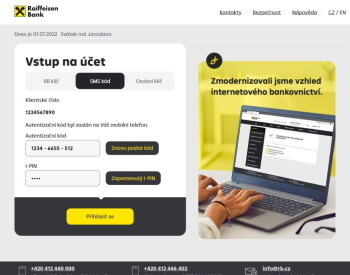 Přes internetové bankovnictví