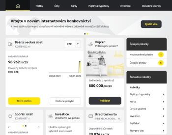 Přehledné internetové bankovnictví